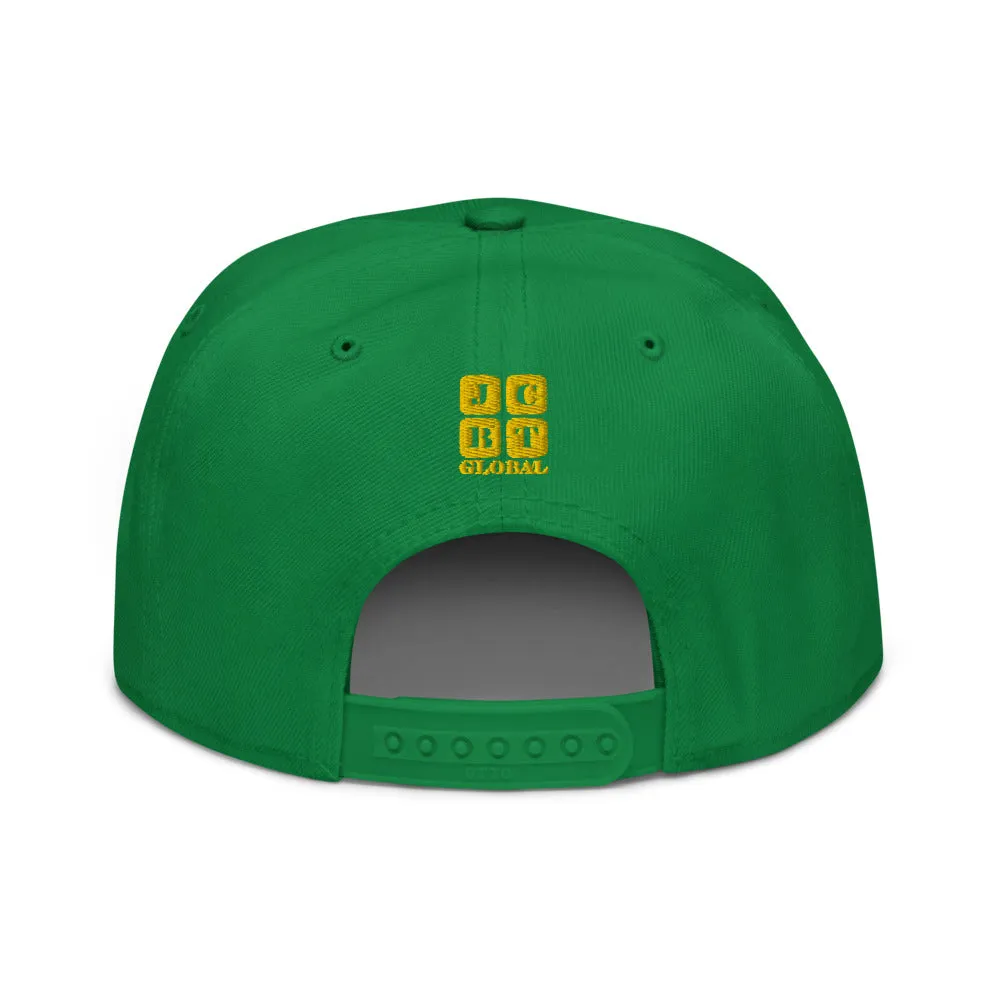 Snapback Hat "2052-0111 Wisdom Is Power (Yellow Logo)"