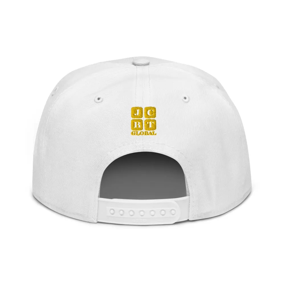 Snapback Hat "2052-0111 Wisdom Is Power (Yellow Logo)"