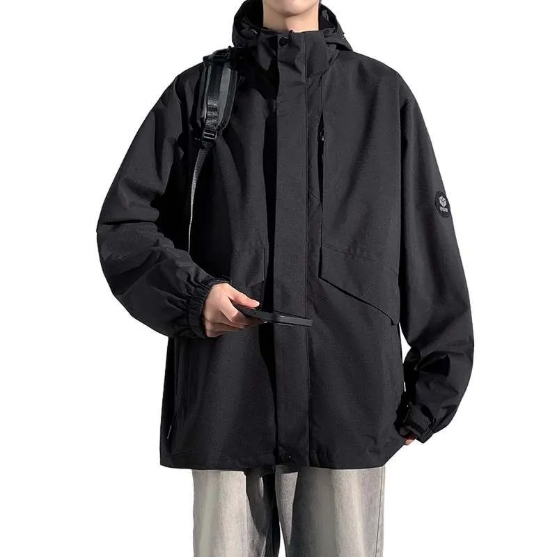 Solid Color Windproof Raincoat Perfect for Outdoor Adventures