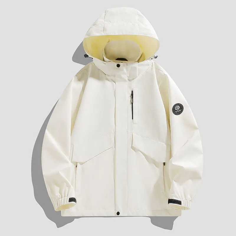Solid Color Windproof Raincoat Perfect for Outdoor Adventures