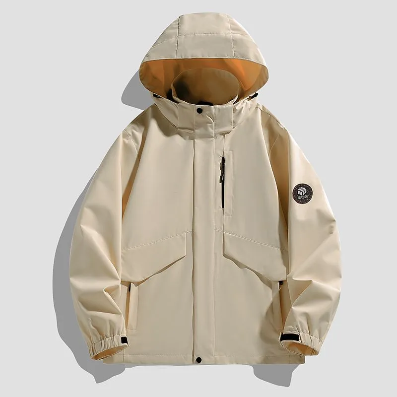 Solid Color Windproof Raincoat Perfect for Outdoor Adventures