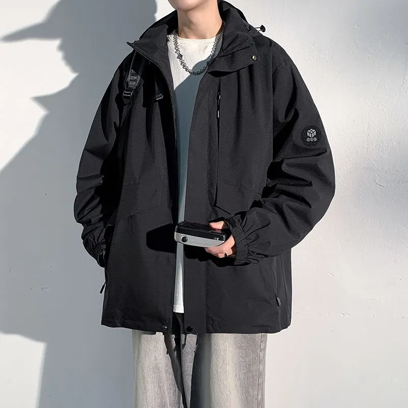 Solid Color Windproof Raincoat Perfect for Outdoor Adventures