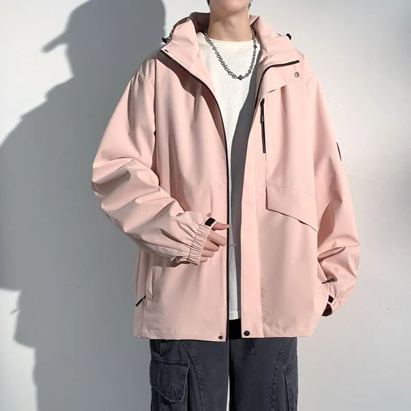 Solid Color Windproof Raincoat Perfect for Outdoor Adventures