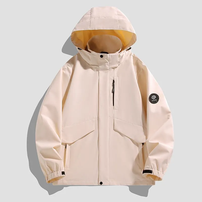 Solid Color Windproof Raincoat Perfect for Outdoor Adventures