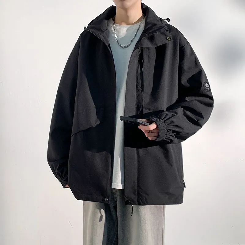 Solid Color Windproof Raincoat Perfect for Outdoor Adventures