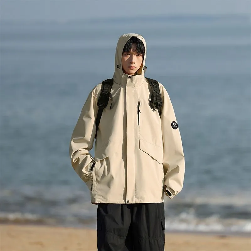 Solid Color Windproof Raincoat Perfect for Outdoor Adventures