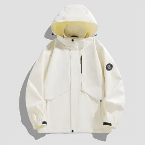 Solid Color Windproof Raincoat Perfect for Outdoor Adventures
