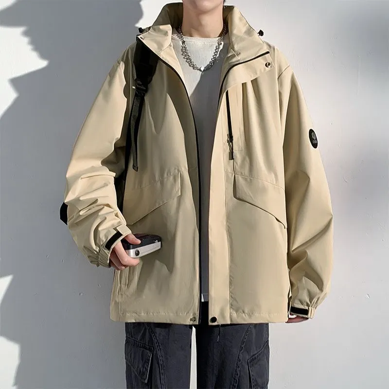 Solid Color Windproof Raincoat Perfect for Outdoor Adventures