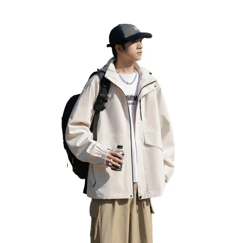 Solid Color Windproof Raincoat Perfect for Outdoor Adventures