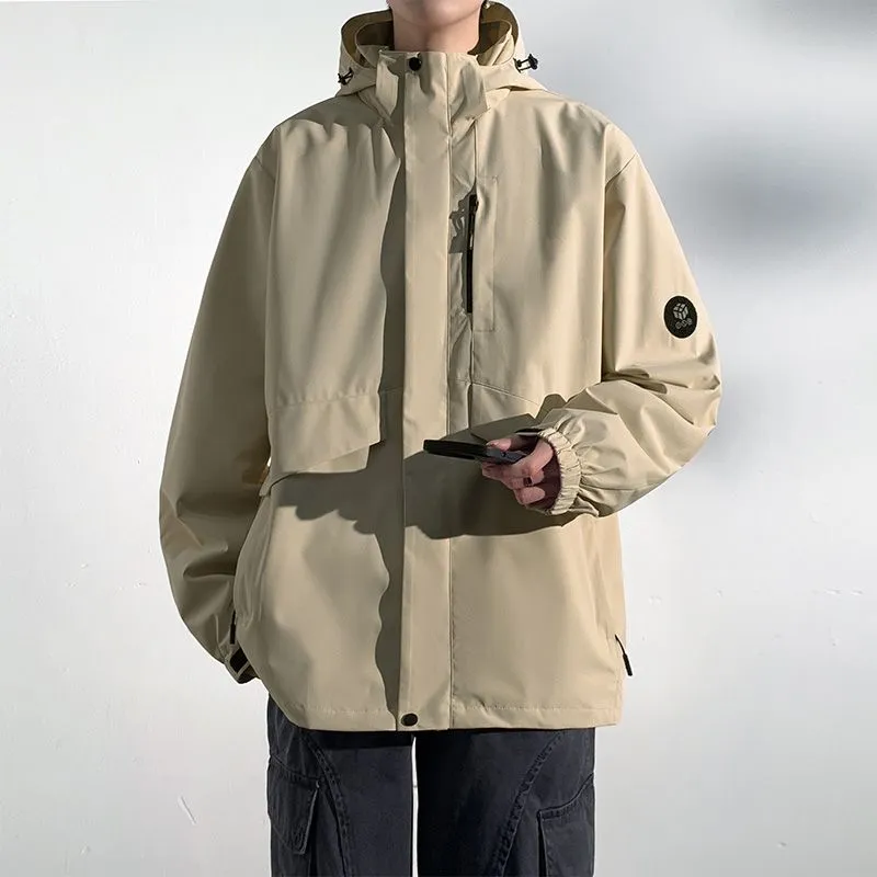 Solid Color Windproof Raincoat Perfect for Outdoor Adventures