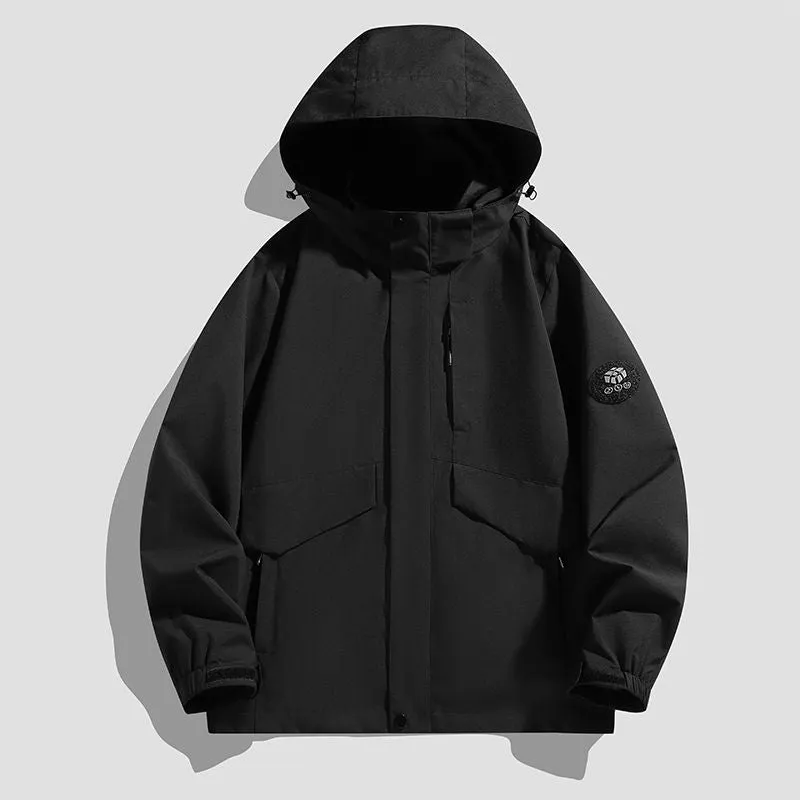Solid Color Windproof Raincoat Perfect for Outdoor Adventures