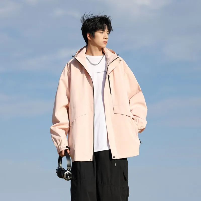 Solid Color Windproof Raincoat Perfect for Outdoor Adventures