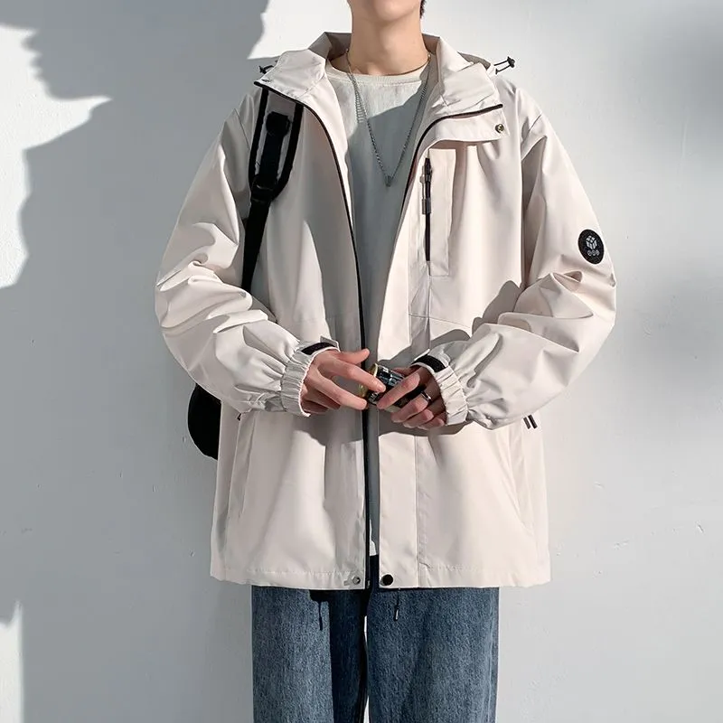 Solid Color Windproof Raincoat Perfect for Outdoor Adventures