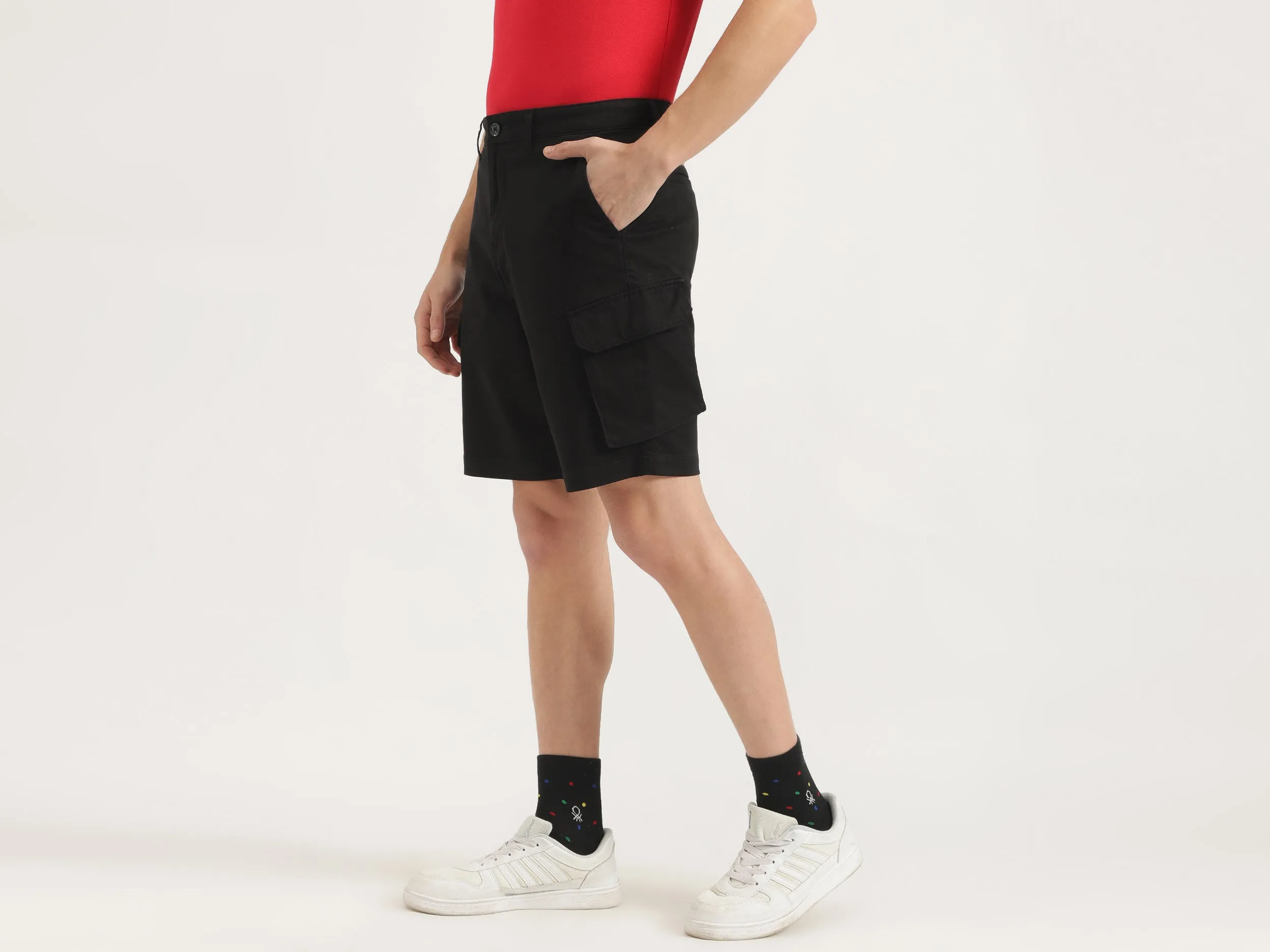 Solid Comfort Fit Shorts