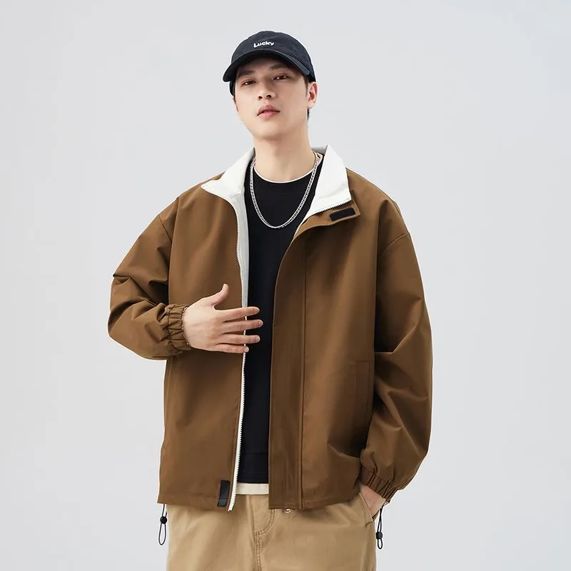 Solid Relaxed-Fit Raincoat with Elastic Band Cuffs for Easy Cleaning