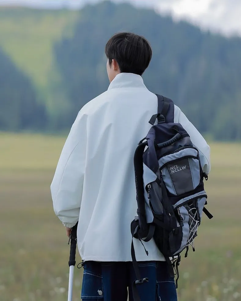 Solid Relaxed-Fit Raincoat with Elastic Band Cuffs for Easy Cleaning