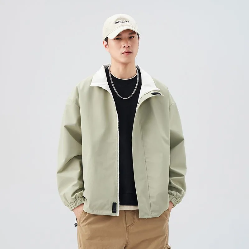 Solid Relaxed-Fit Raincoat with Elastic Band Cuffs for Easy Cleaning