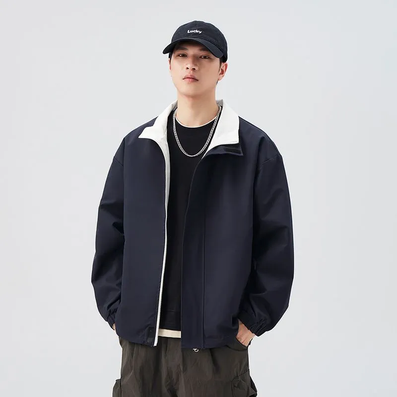 Solid Relaxed-Fit Raincoat with Elastic Band Cuffs for Easy Cleaning