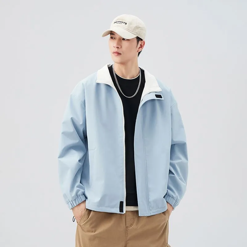Solid Relaxed-Fit Raincoat with Elastic Band Cuffs for Easy Cleaning