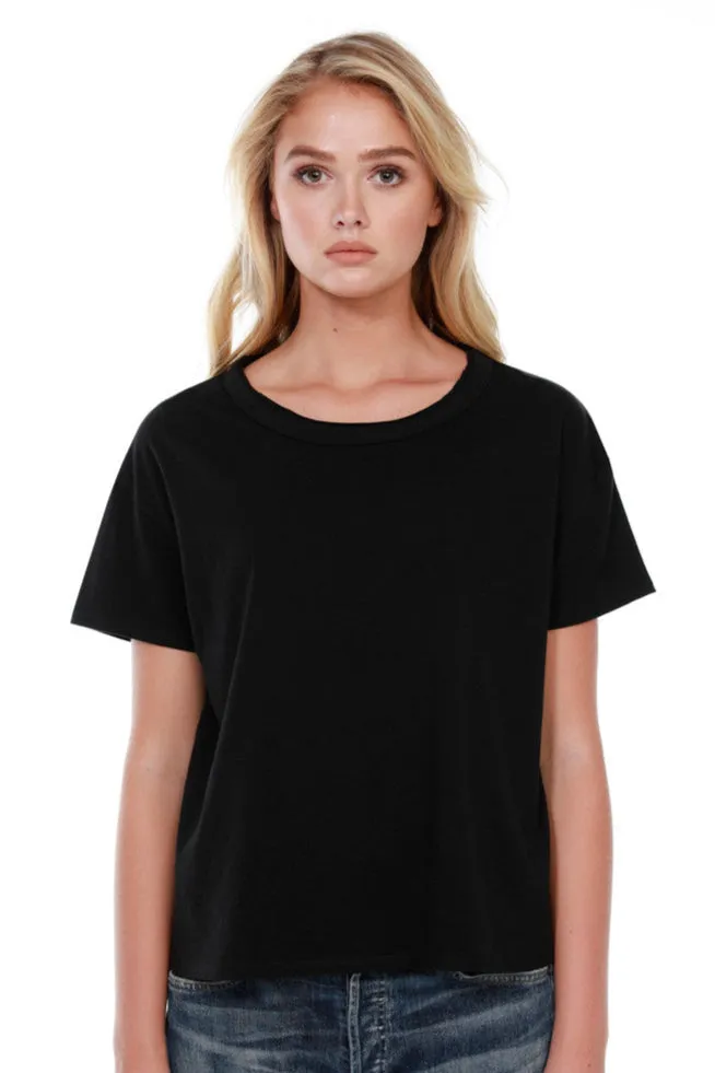 Sorority Short Sleeve Raw Neck Boxy Tee