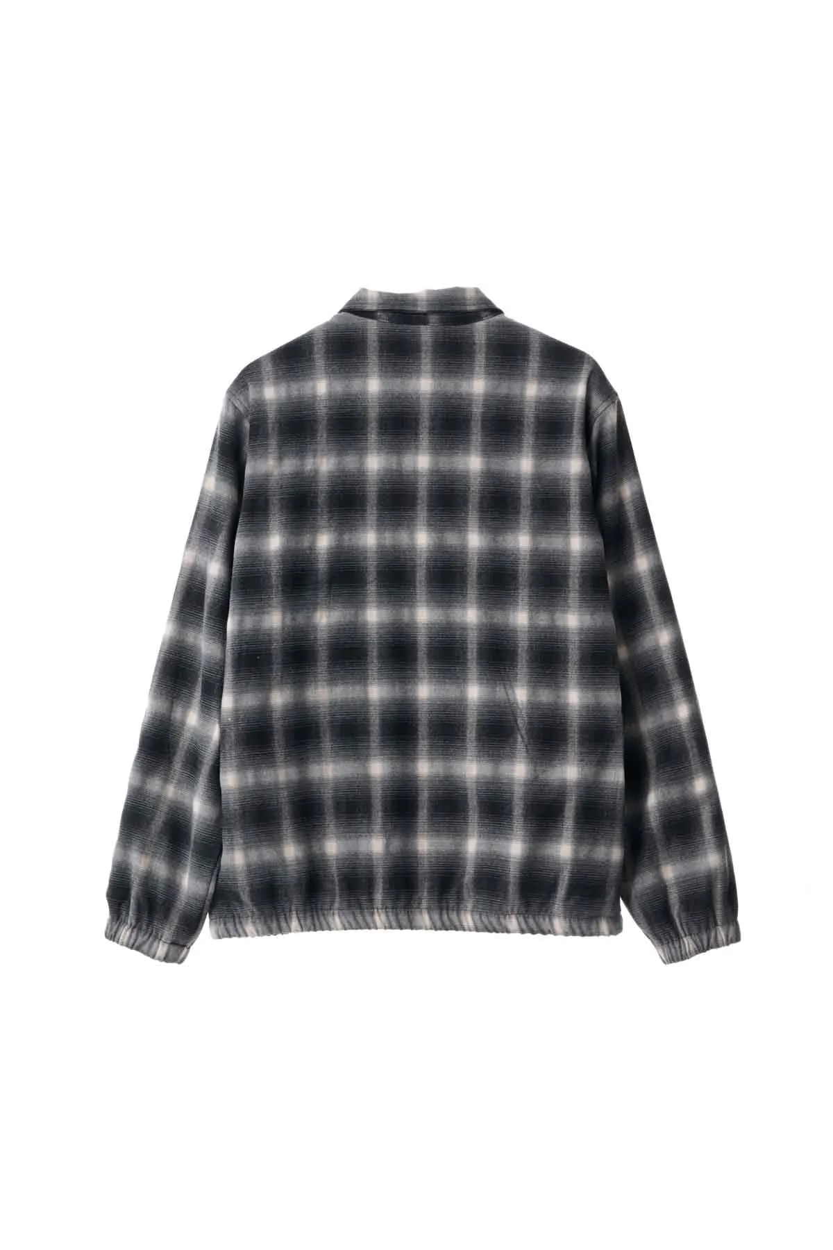 SOURCE LINED ZIP CHECK JACKET - BLACK