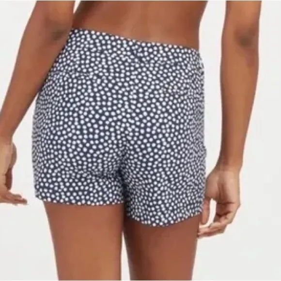 Spanx XSmall Shorts 6” Sunshine Shorts in Navy Painted Dot NWT