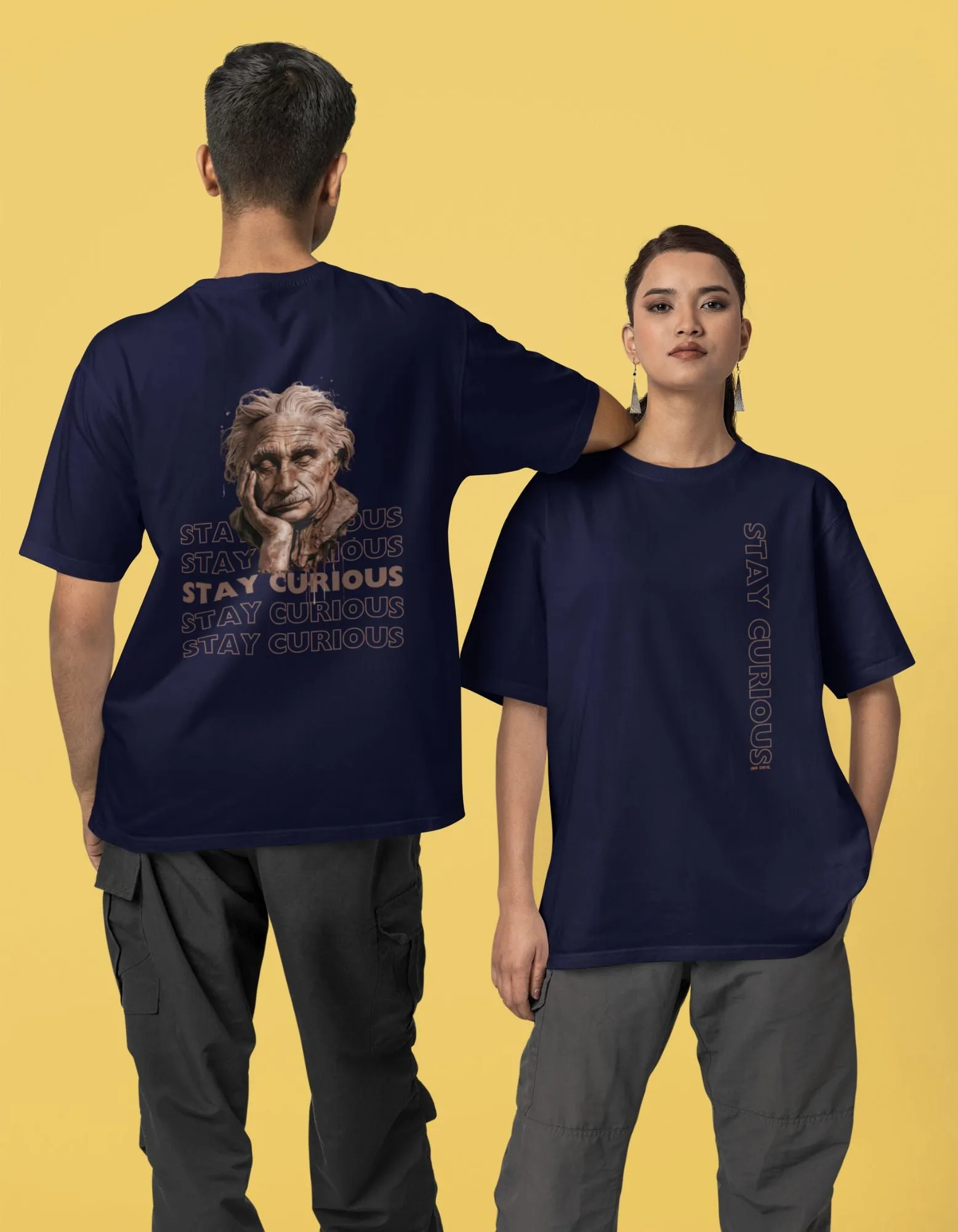 Stay Curious - Unisex Oversized Classic T-Shirt - Dark