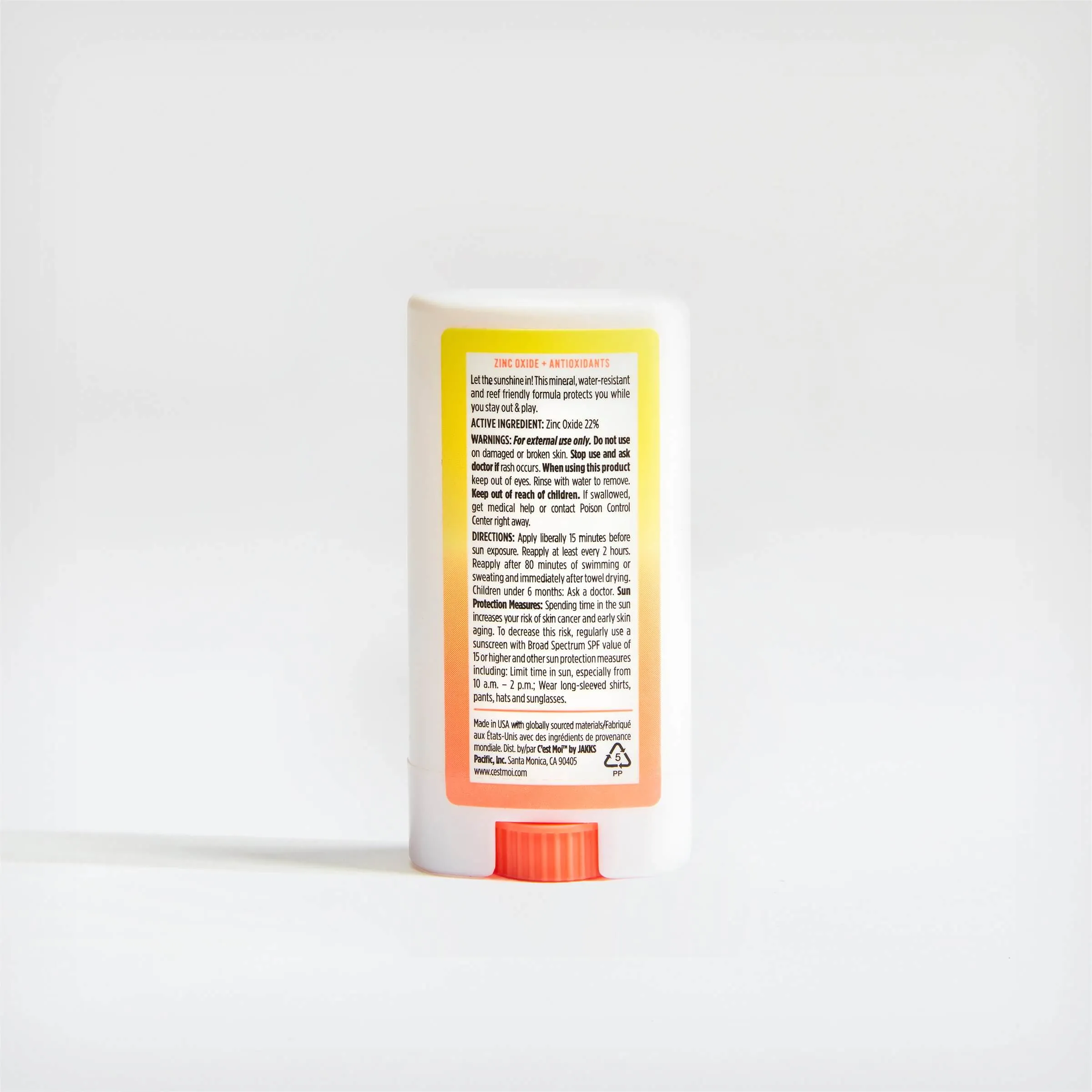 Sunshine Mineral Sunscreen Face Stick Broad Spectrum SPF 50 Water Resistant (80 minutes)‌
