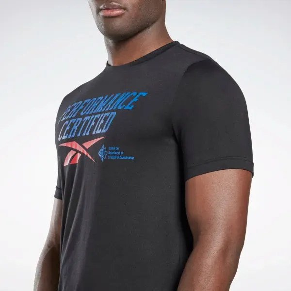 T-SHIRT REEBOK CROSSFIT MAGLIA UOMO WOD CLASSIC LOGO NERA