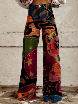 Tesse - Bohemian Flared Pants for Women