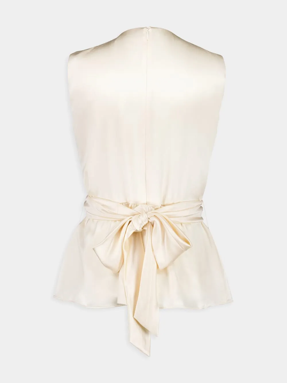 Tizzy Silk Top in Tapioca