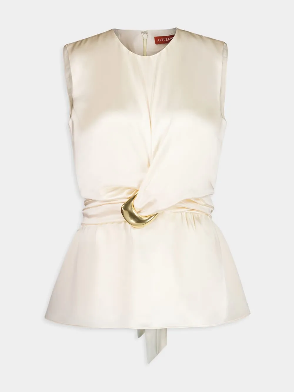 Tizzy Silk Top in Tapioca