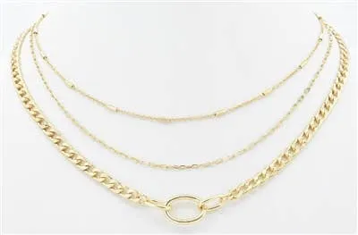 Triple Layered Chain Necklace