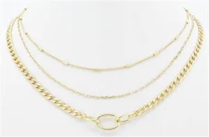 Triple Layered Chain Necklace