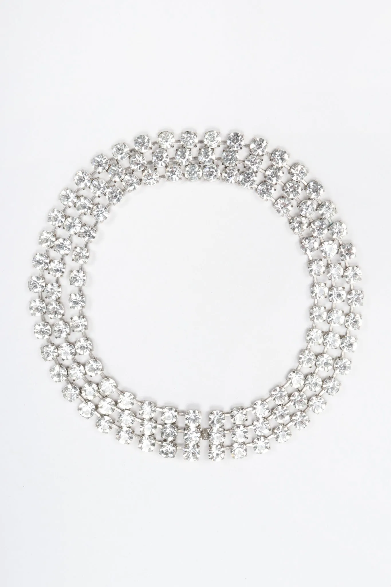 Triple-Strand Crystal Collar