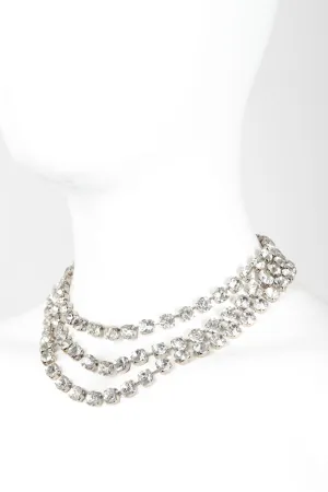 Triple-Strand Crystal Collar