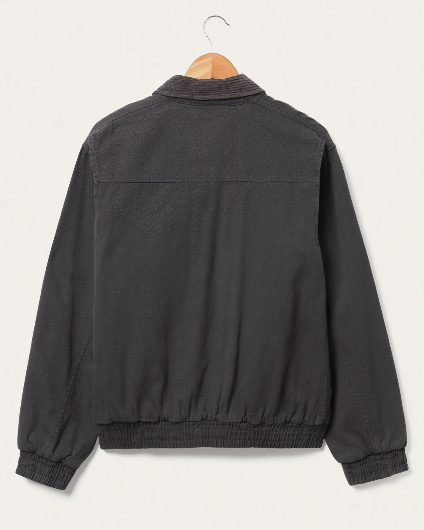 Unisex Denim Corded Collar Aviator Jacket
