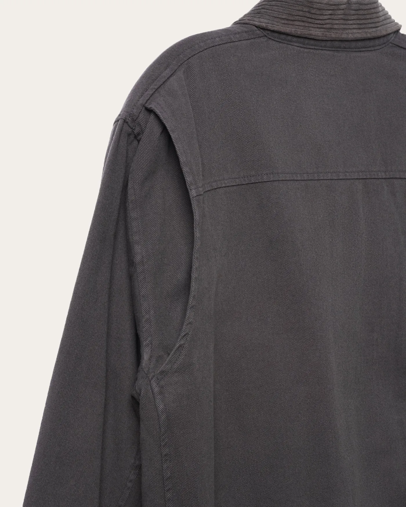 Unisex Denim Corded Collar Aviator Jacket