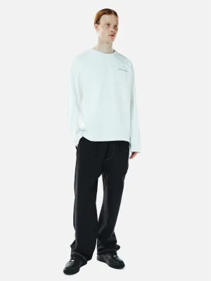 Uzun Kollu Beyaz Sweatshirt