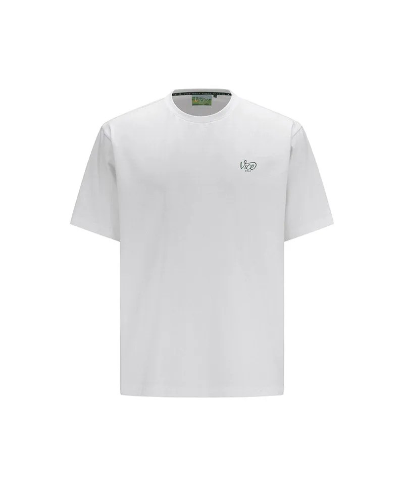 Vice Golf Atelier Unisex Orange Scramble Round T-Shirt - White