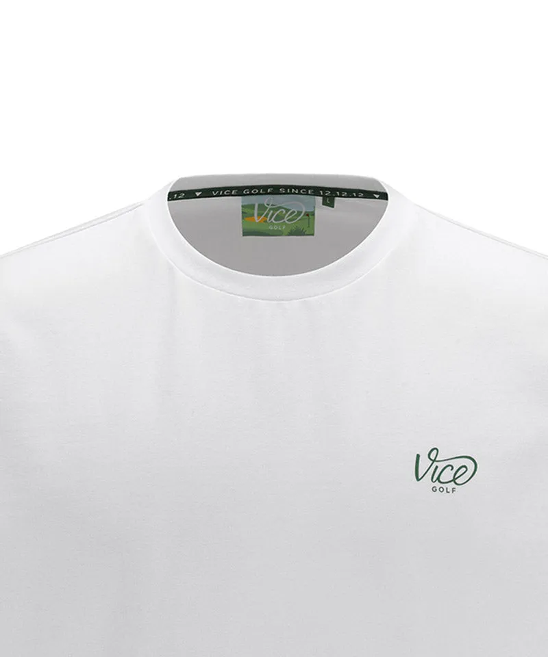 Vice Golf Atelier Unisex Orange Scramble Round T-Shirt - White