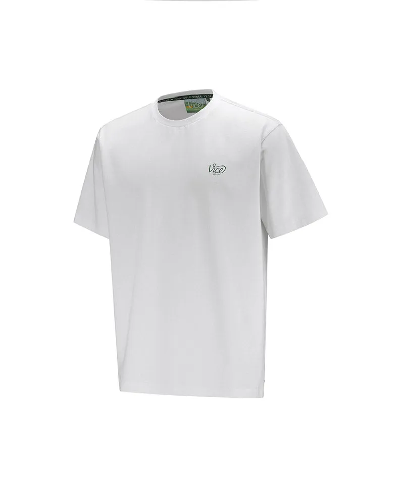Vice Golf Atelier Unisex Orange Scramble Round T-Shirt - White