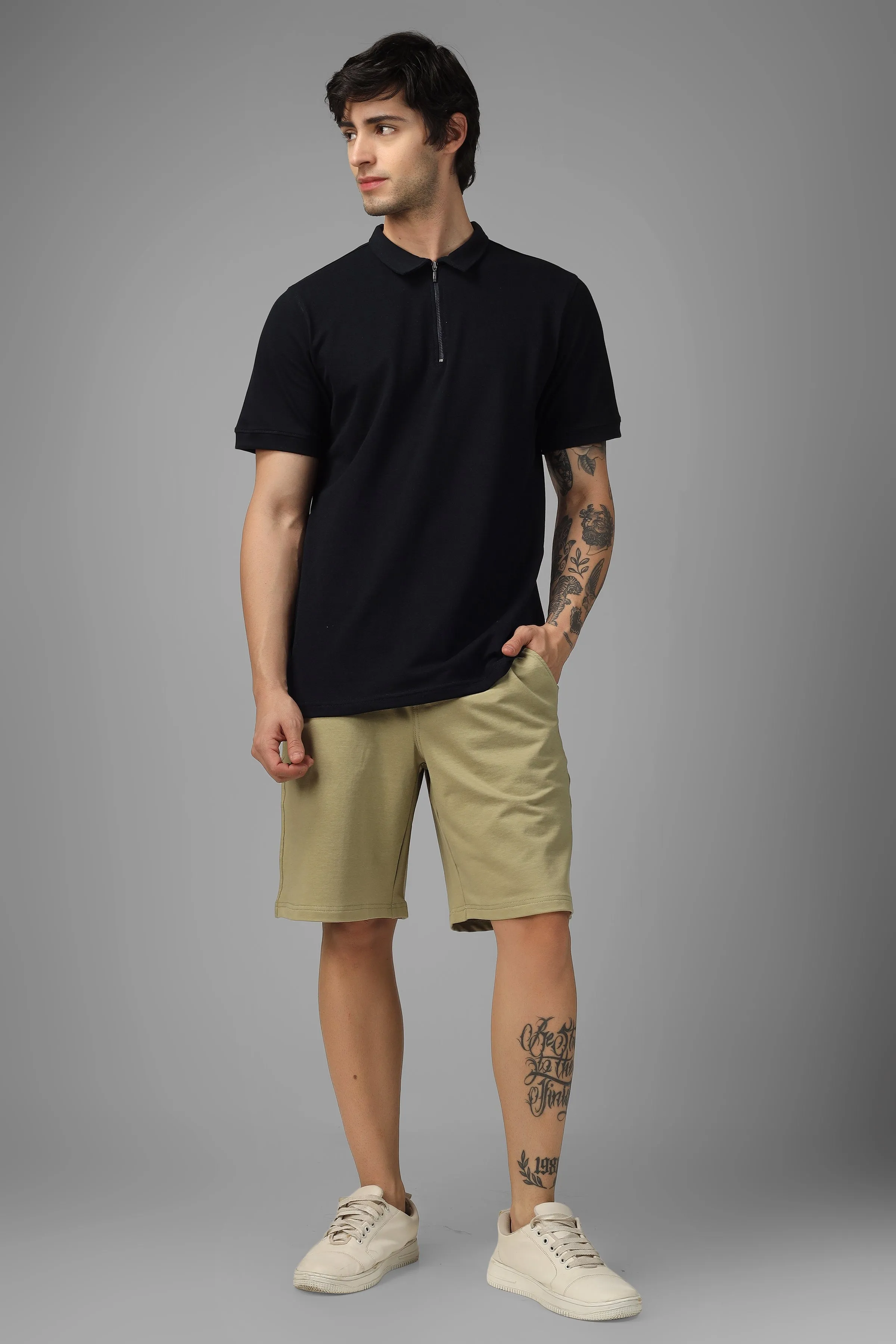 Vintage Regular Fit Shorts (Gravel Green)