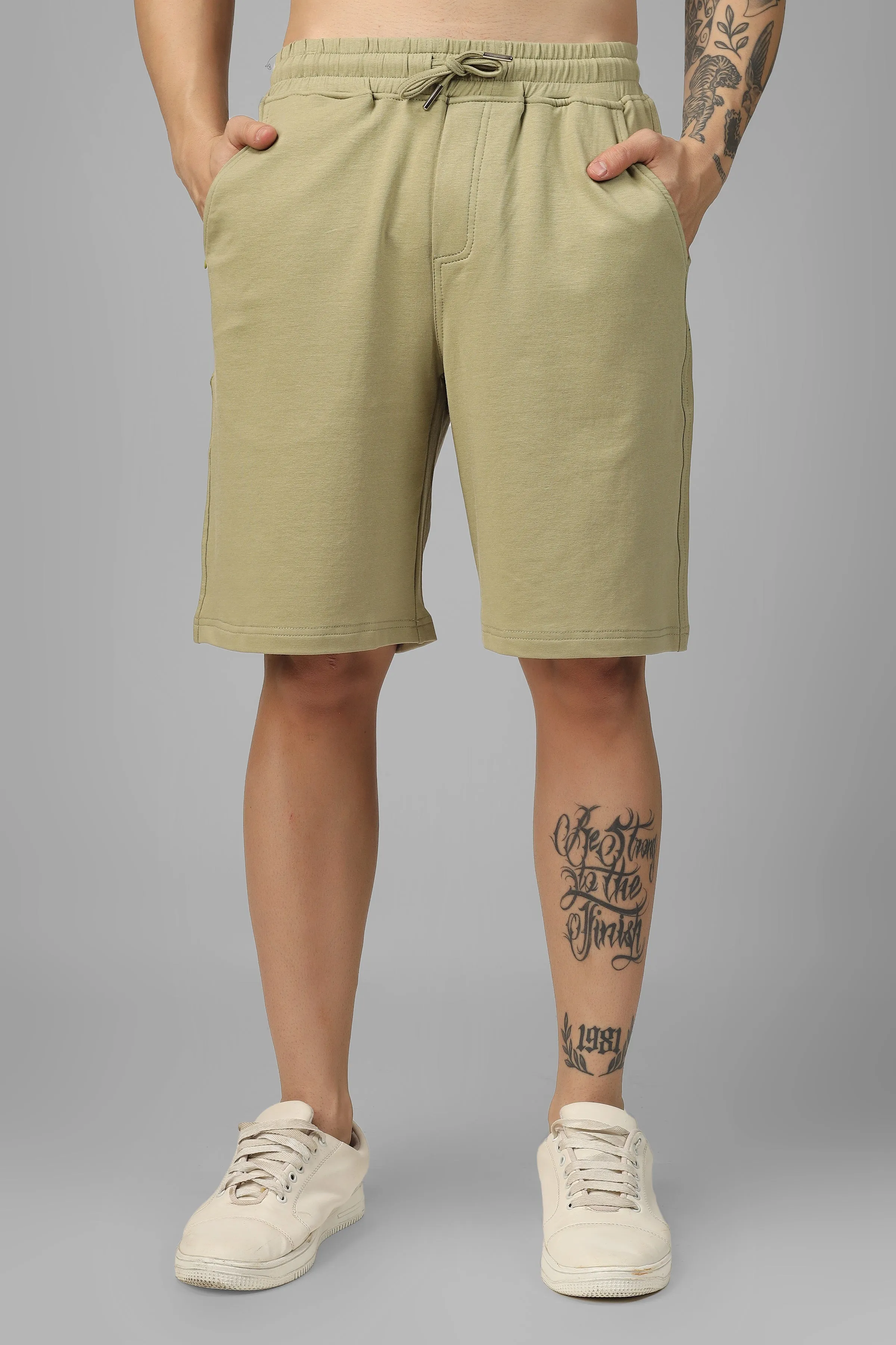 Vintage Regular Fit Shorts (Gravel Green)