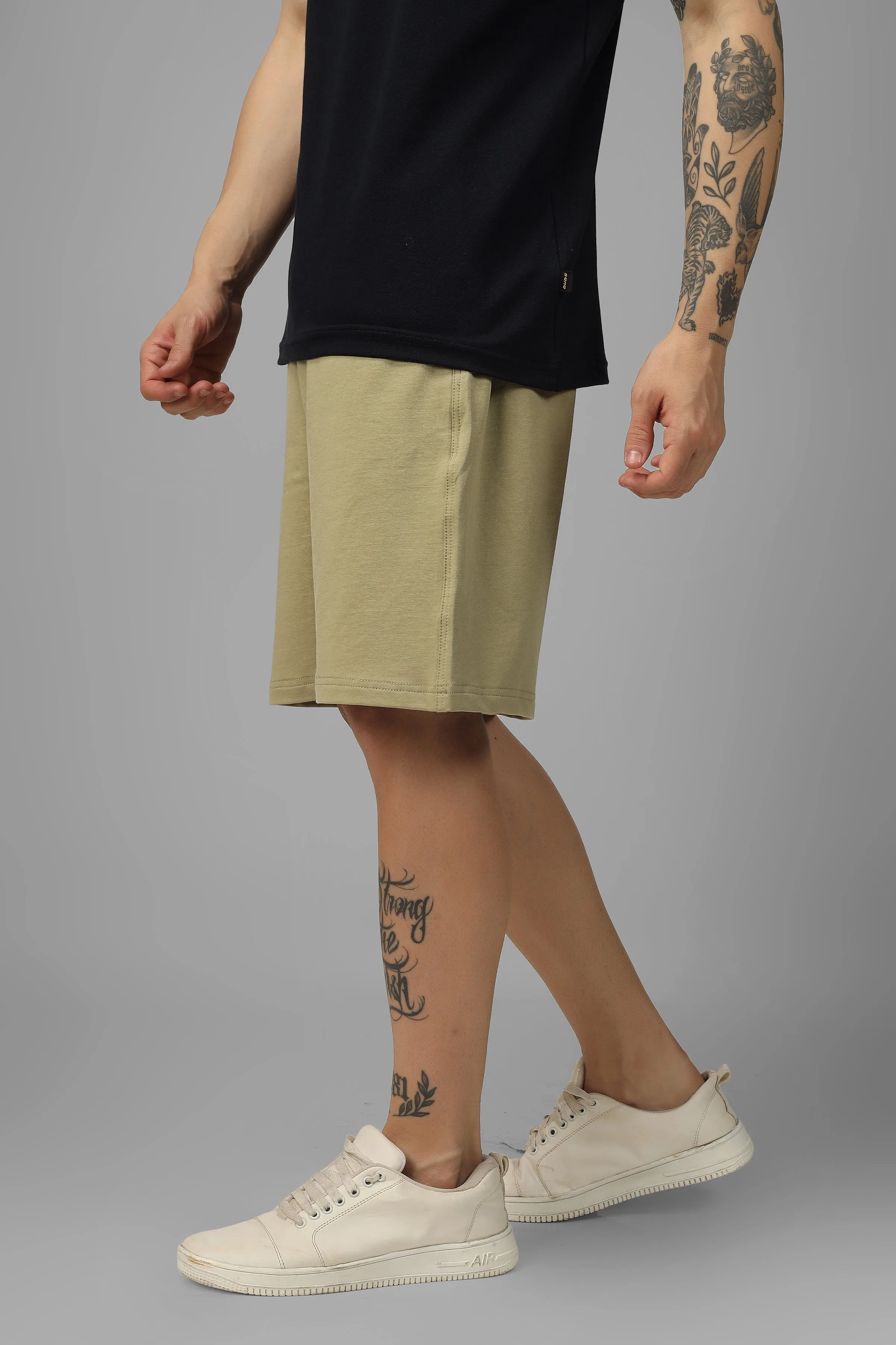 Vintage Regular Fit Shorts (Gravel Green)