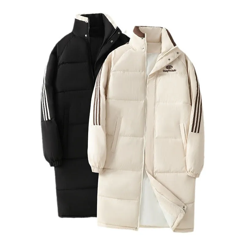 Water-Resistant and Windproof Full-Zip Puffer Coat for Women