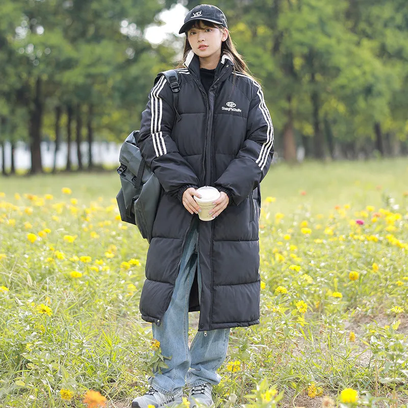 Water-Resistant and Windproof Full-Zip Puffer Coat for Women