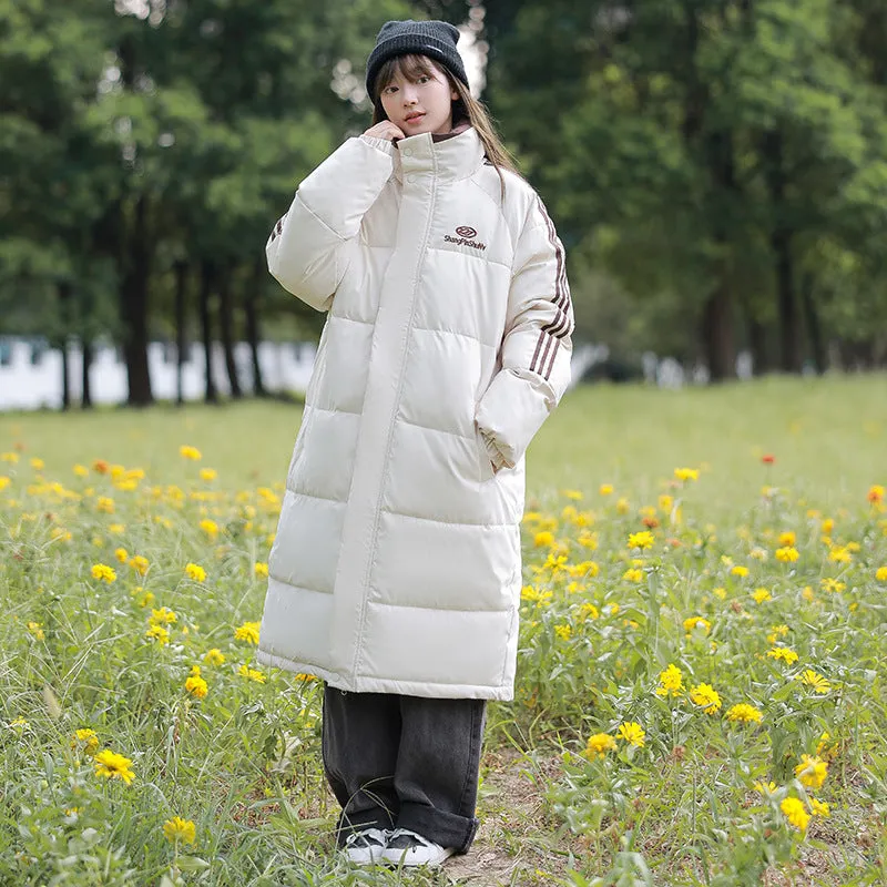 Water-Resistant and Windproof Full-Zip Puffer Coat for Women
