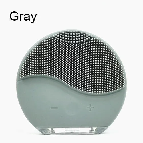 Waterproof Electric Facial Deep Cleansing Brush Sonic Vibration Silicone Brush