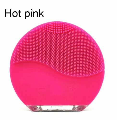 Waterproof Electric Facial Deep Cleansing Brush Sonic Vibration Silicone Brush